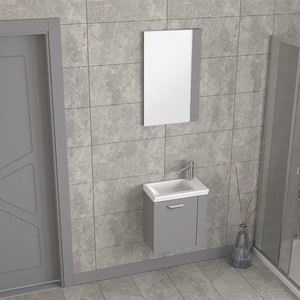  Biani Fix Minila 45 cm Mat Gri Banyo Dolabı